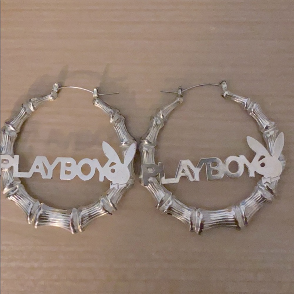 Playboy silver earrings